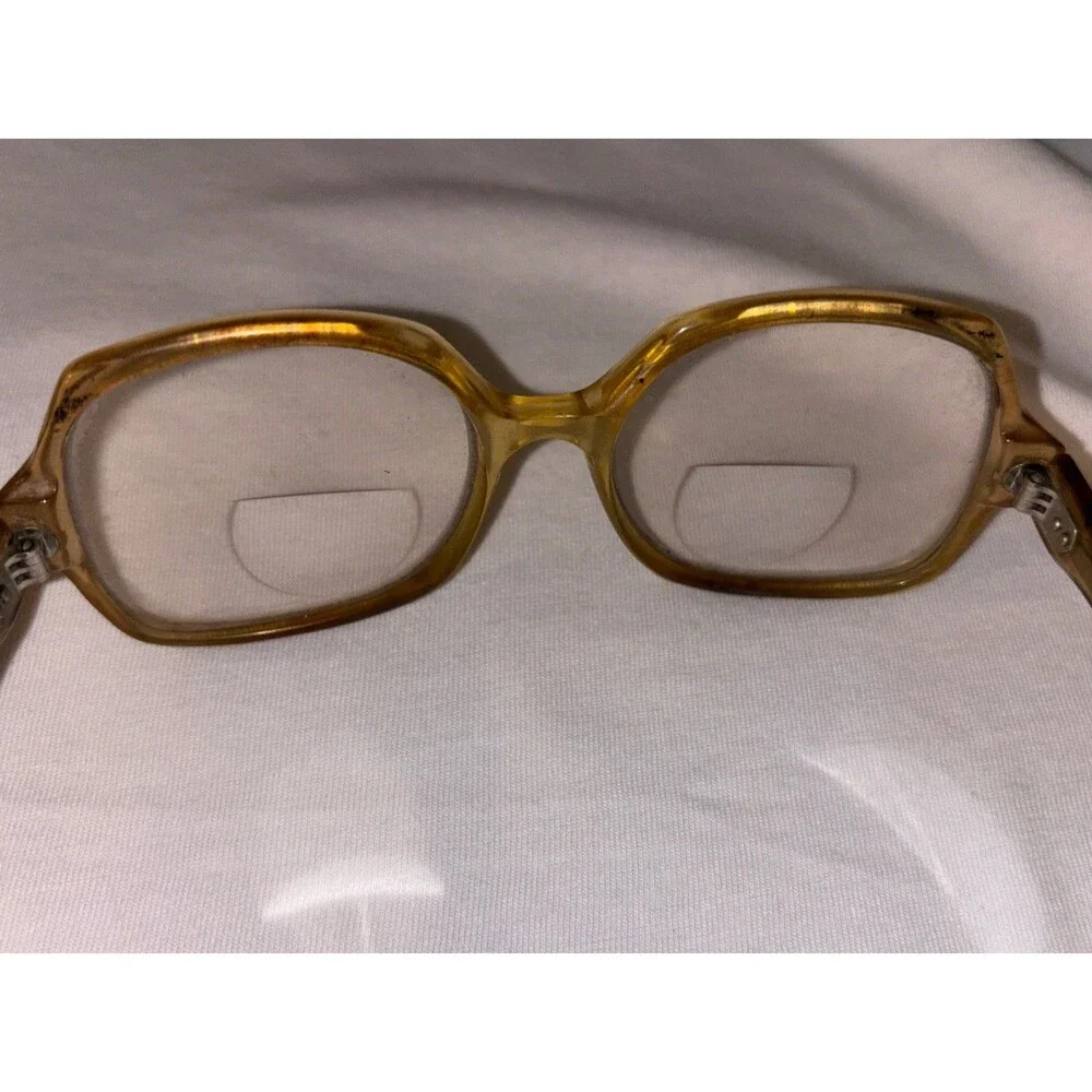 Vtg Sterling Optical Retro Oversized EW Steel Frame 53018 Eyeglasses 80S Mom